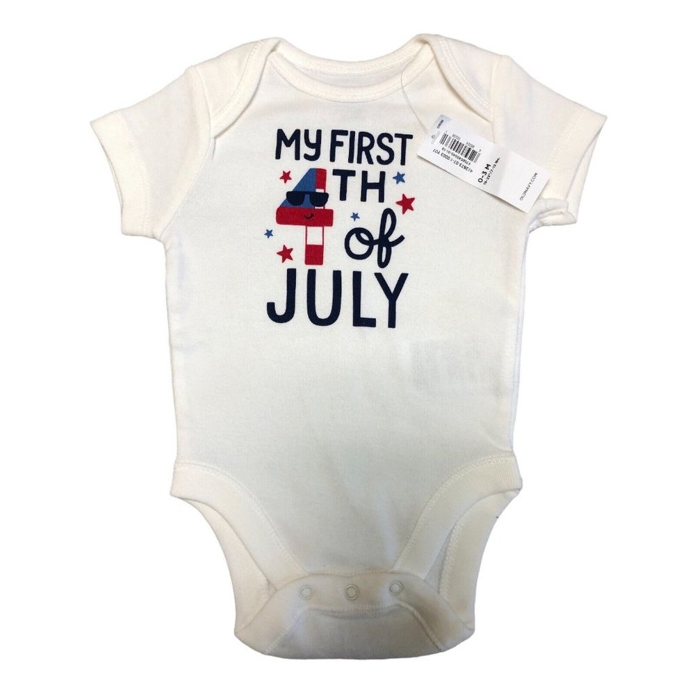 Brand New NWT Old‎ Navy 0-3 Month "My First 4th Of July" One Piece